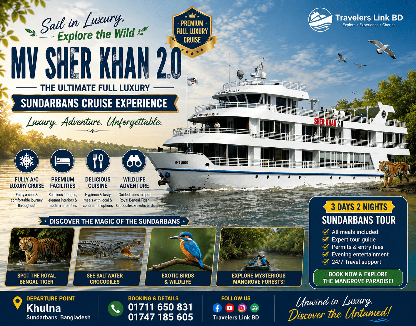 MV Sher Khan 2.0 Sundarbans Tour